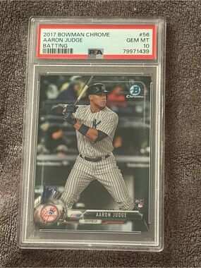 Aaron Judge 2017 Topps Chrome Yankees Rookie RC Baseball Cars Graded PSA 10